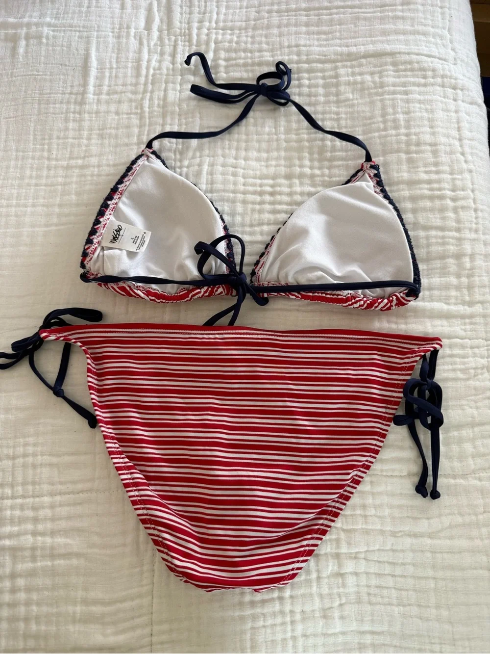 Mossimo Triangle Bikini Top Size XL and Side Tie Bikini Bottoms Size L